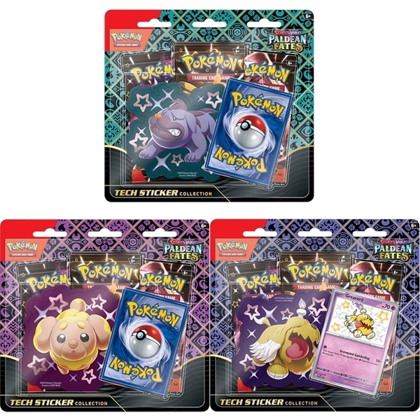 All 3 Tech Sticker Collections - Paldean Fates - Pokemon TCG (Eng)